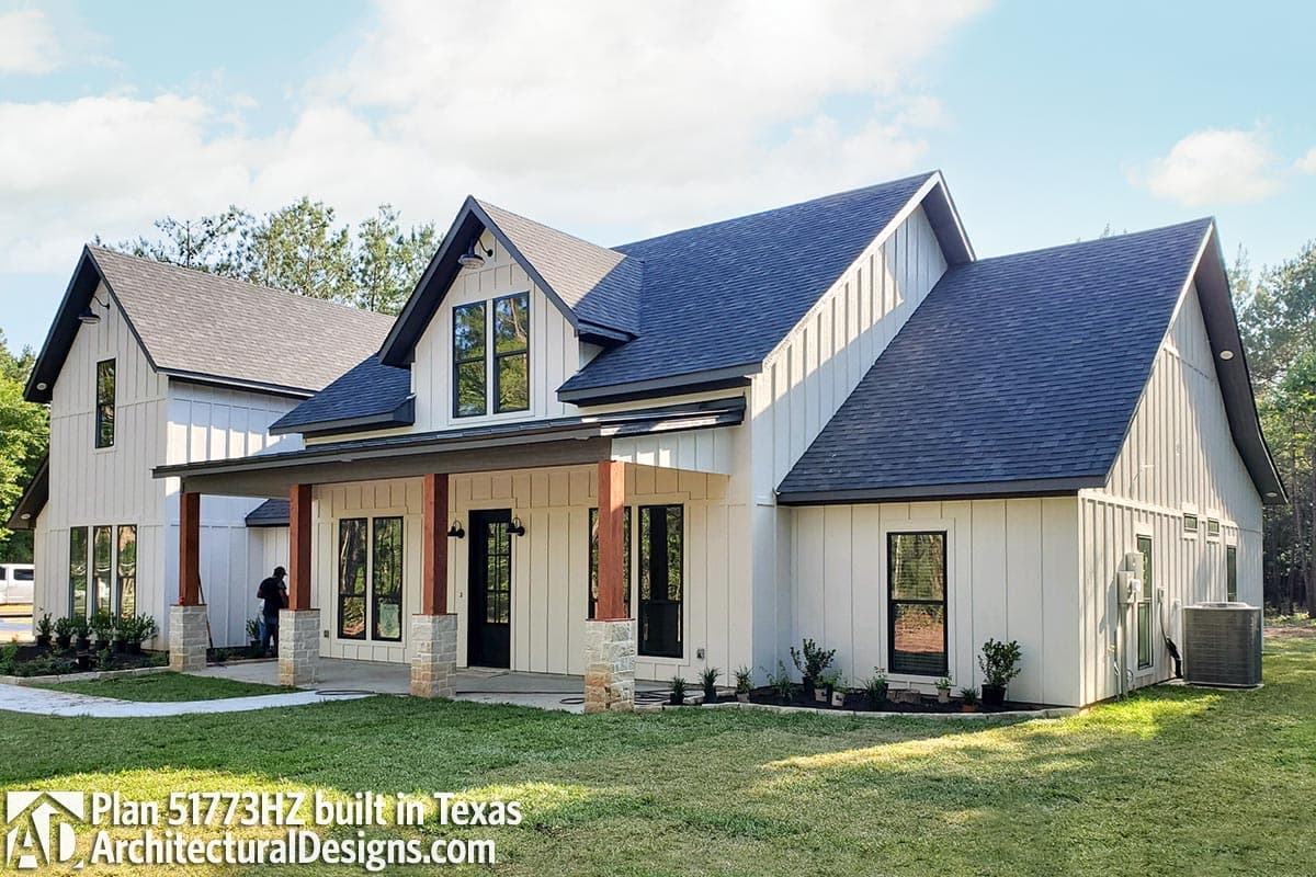 build gallery item - Modern Farmhouse Plan 51773HZ Comes to Life in Texas