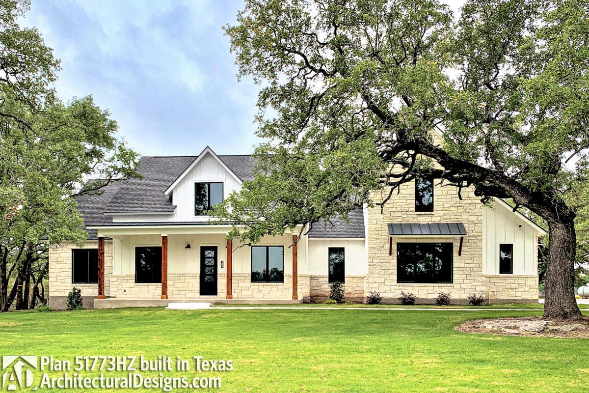 build gallery item - Modern Farmhouse Plan 51773HZ comes to life in Texas