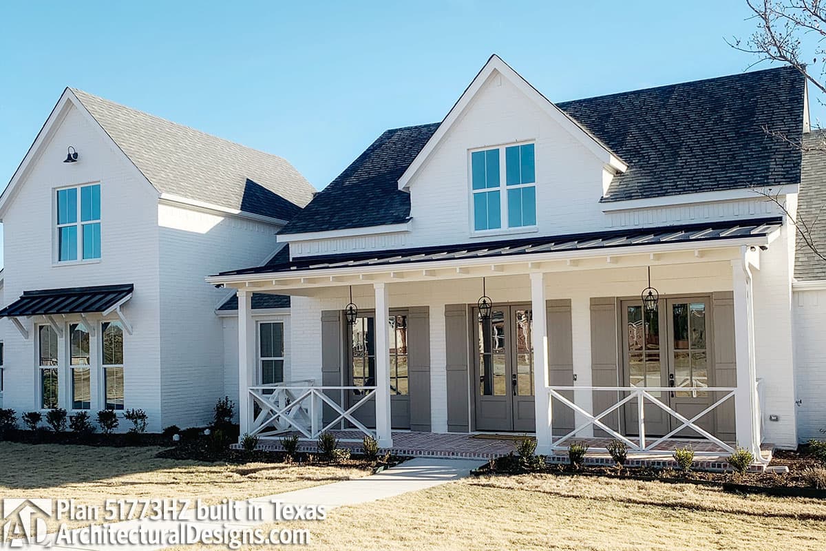 Modern Farmhouse Plan 51773HZ comes to life in Texas