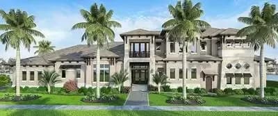 4-Bed House Plan with Water Access Boat Garage