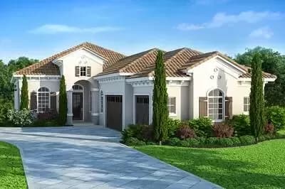 Narrow Lot Mediterranean House Plan