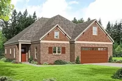 4-Bed Brick House Plan With Large Upstairs Rec Room