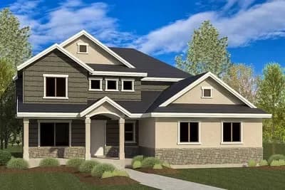 Traditional House Plan with Open Layout