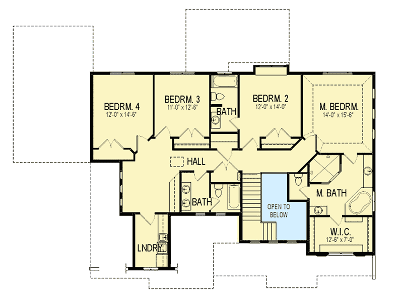 Plan 290074IY: Sturdy Craftsman with Optional Finished Lower Level - Floor Plan - 2nd Floor - Craftsman, Northwest