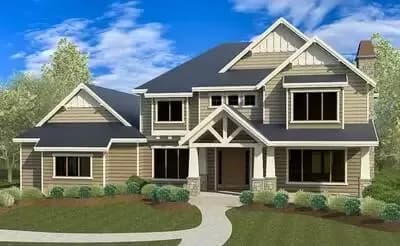 Craftsman House Plan with the Potential for Six Bedrooms