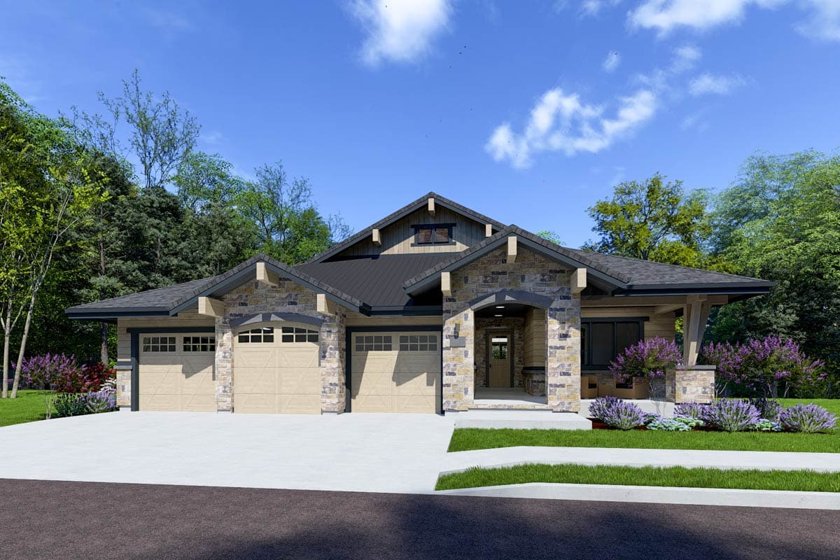 Plan 64457SC: Rugged Craftsman With Drop-Dead Gorgeous Views In Back - Image #5 - Craftsman, Modern Farmhouse, Mountain, Northwest, Rustic