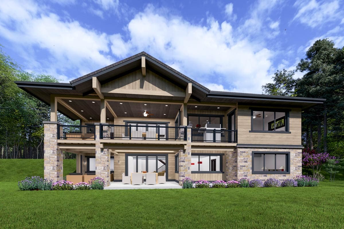 Plan 64457SC: Rugged Craftsman With Drop-Dead Gorgeous Views In Back - Image #10 - Craftsman, Modern Farmhouse, Mountain, Northwest, Rustic