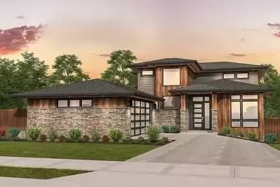 Modern House Plan With Vaulted Great Room