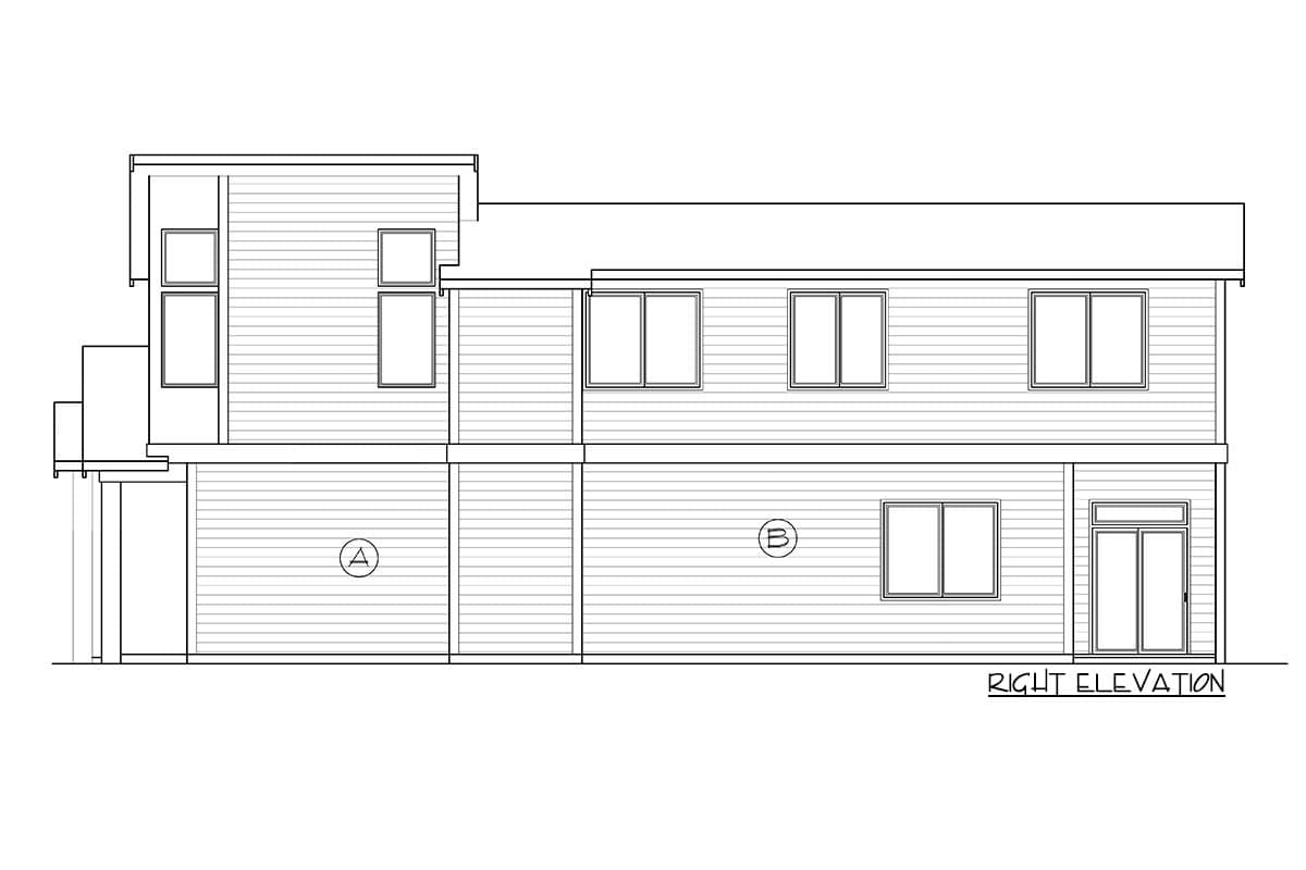 Plan 85216MS: Edgy Modern House Plan with Shed Roof Design - Image #6 - Modern, Northwest