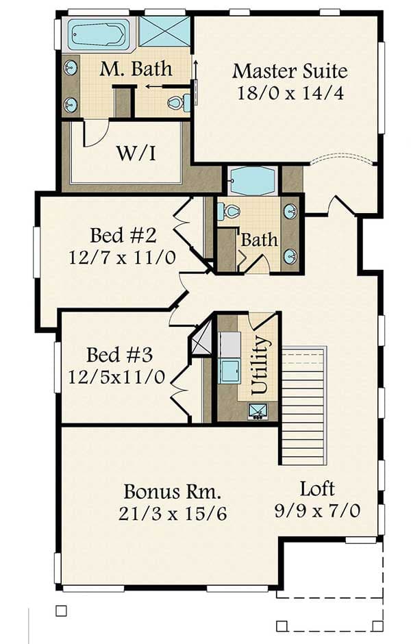 Plan 85217MS: Modern Northwest Prairie-Style House Plan With 4 Beds - Floor Plan - 2nd Floor - Modern, Northwest, Prairie