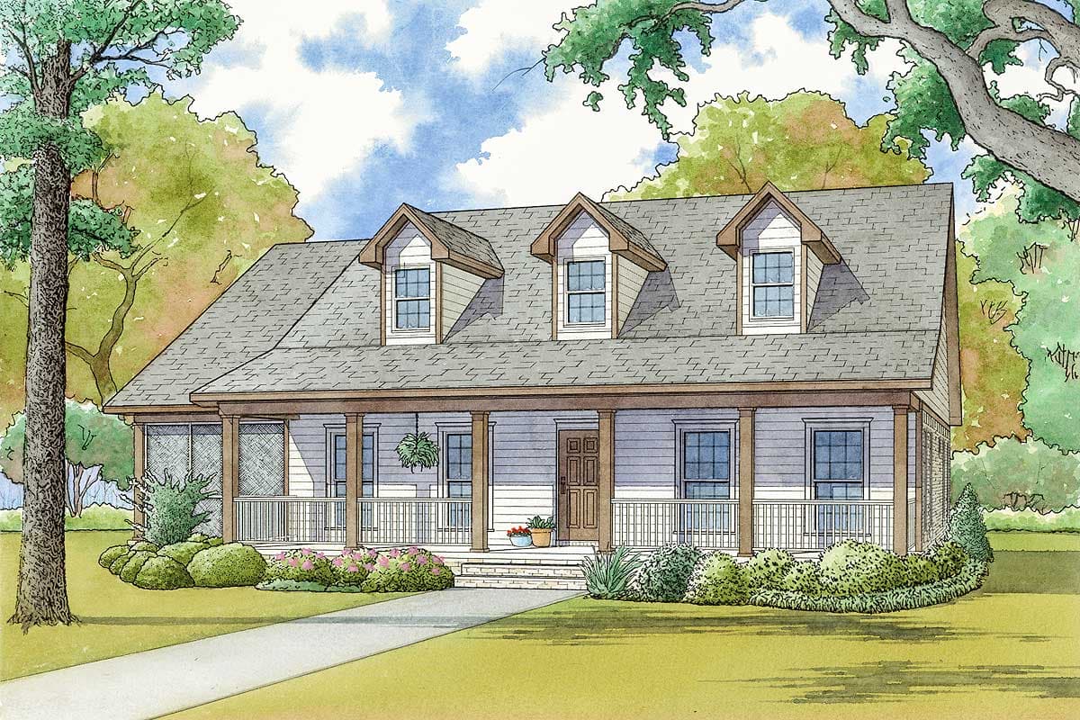 Plan 70568MK: Two-Story House Plan With Large Front Porch - Image #17 - Country, Farmhouse, Low Country, Southern, Traditional