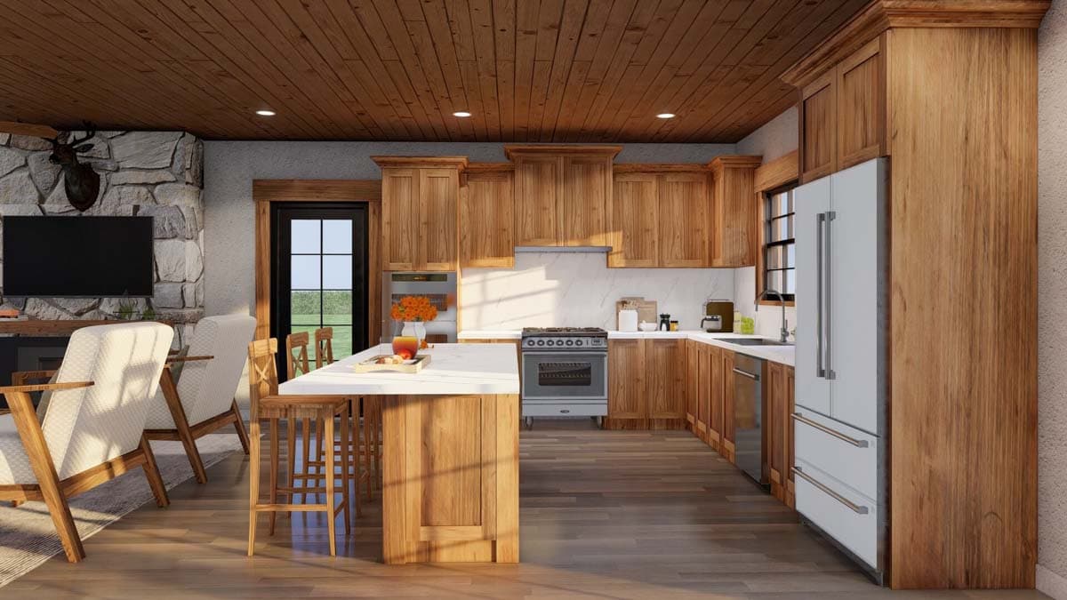 Plan 60701ND: Rustic 2-Bed Home Plan with Walkout Basement - 1766 Sq Ft - Image #11 - Cottage, Country, Mountain, Rustic, Southern, Vacation