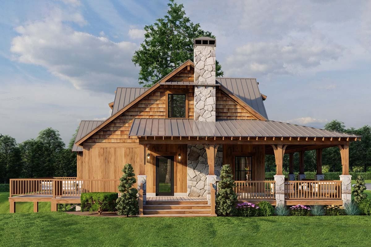 Plan 60701ND: Rustic 2-Bed Home Plan with Walkout Basement - 1766 Sq Ft - Image #13 - Cottage, Country, Mountain, Rustic, Southern, Vacation