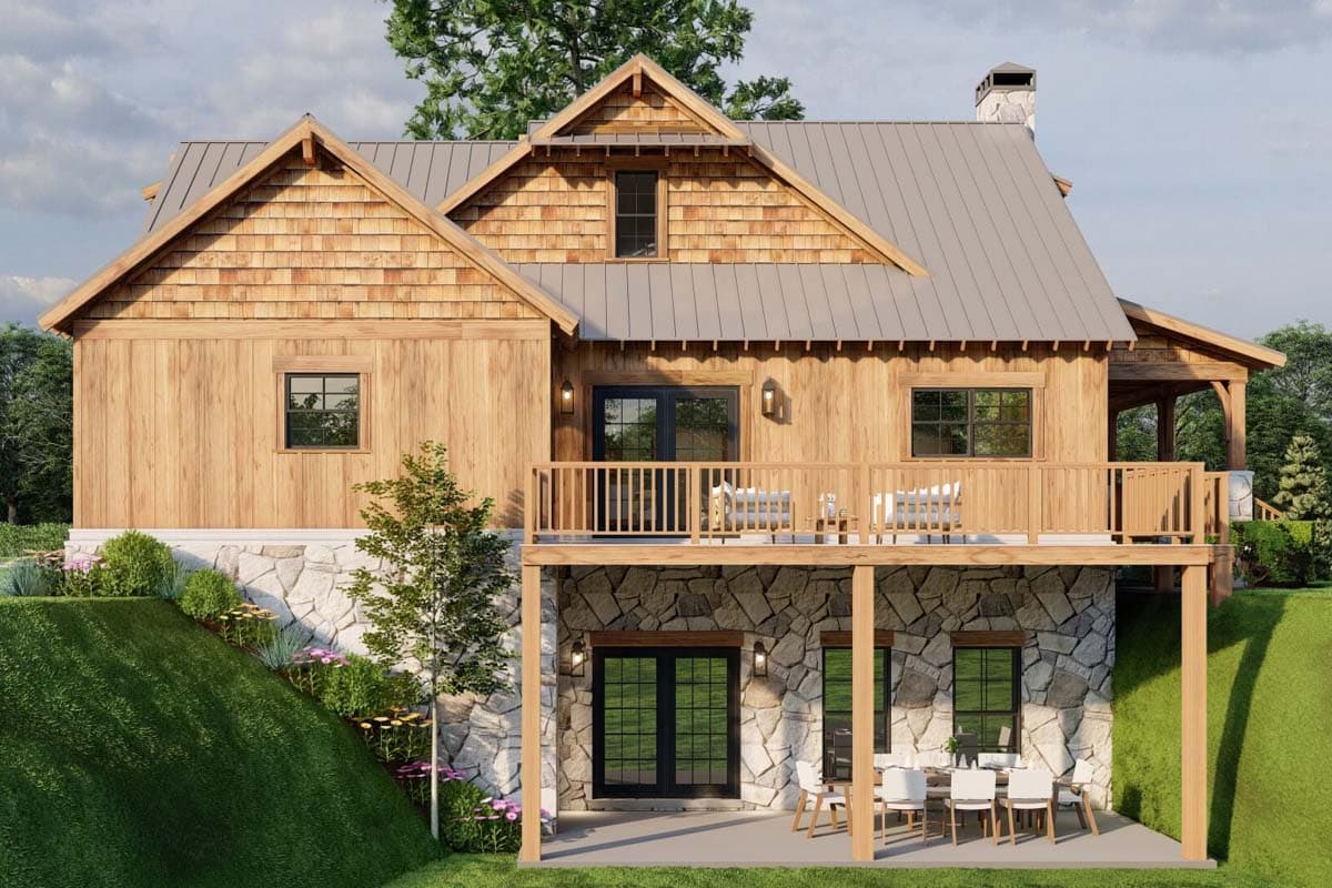 Plan 60701ND: Rustic 2-Bed Home Plan with Walkout Basement - 1766 Sq Ft - Image #14 - Cottage, Country, Mountain, Rustic, Southern, Vacation