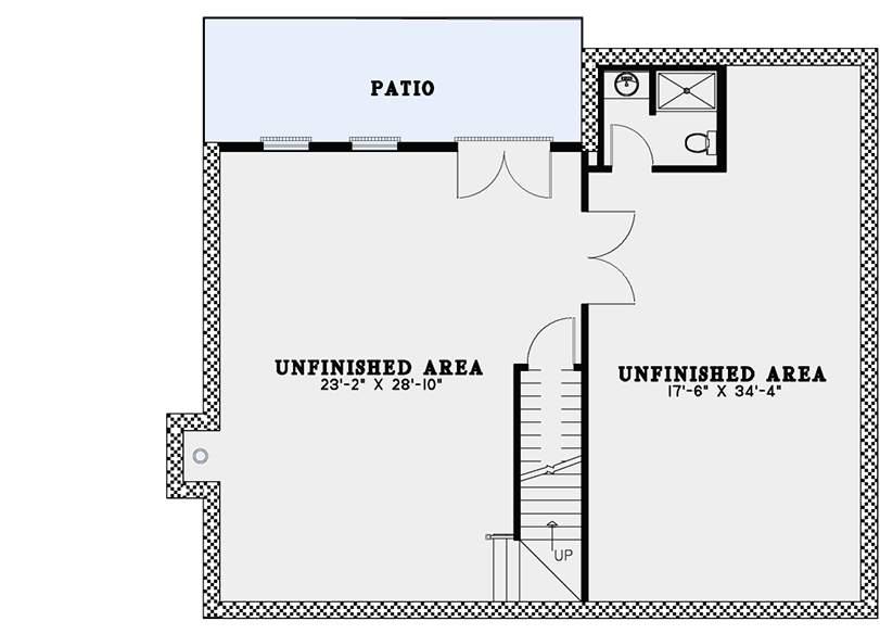 Plan 60701ND: Rustic 2-Bed Home Plan with Walkout Basement - 1766 Sq Ft - Floor Plan - Lower Level - Cottage, Country, Mountain, Rustic, Southern, Vacation