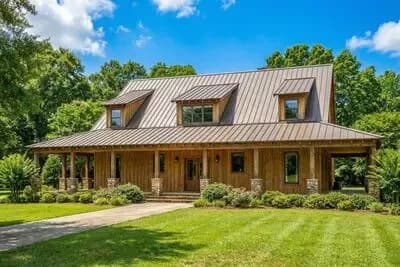 Rustic Farmhouse With Wraparound Porch