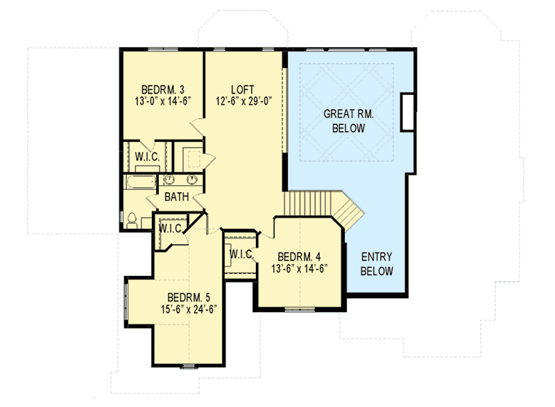 Plan 290082IY: Classic Traditional House Plan with Up to Eight Bedrooms - Floor Plan - 2nd Floor - European, Traditional