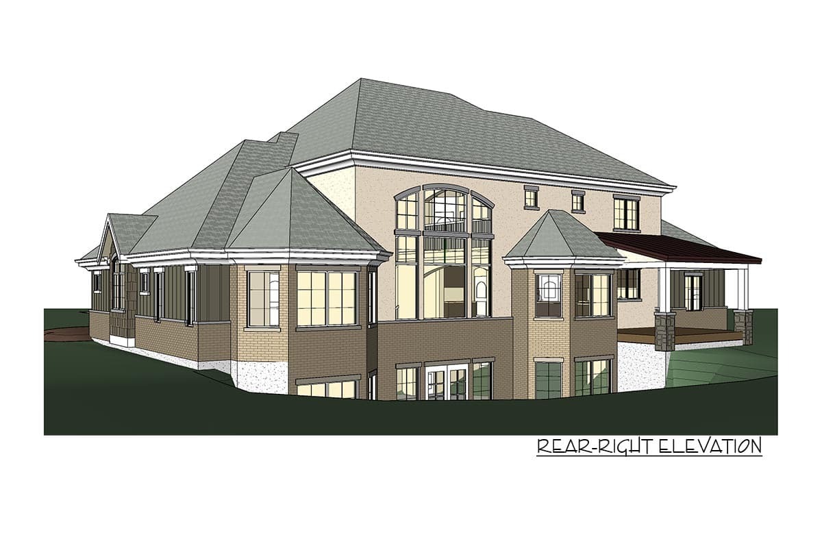 Plan 290082IY: Classic Traditional House Plan with Up to Eight Bedrooms - Image #4 - European, Traditional