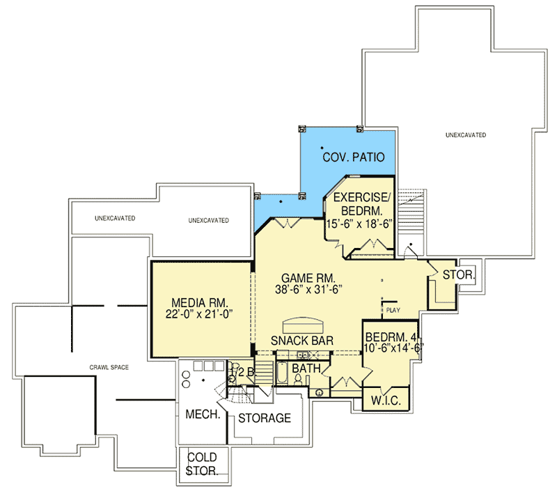 Plan 290083IY: Expandable European House Plan - Floor Plan - Optional Lower Level - European, Traditional