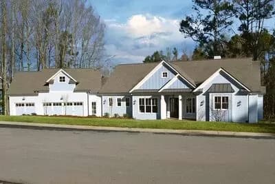 Country Craftsman With Studio Apartment Above Angled Garage