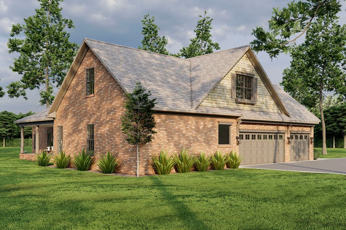 Plan 60703ND: Country Classic With Two Bonus Rooms Upstairs - 2245 Sq Ft - Image #5 - Country, Farmhouse, Southern, Traditional