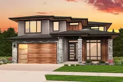 Two Story Prairie Style House Plan