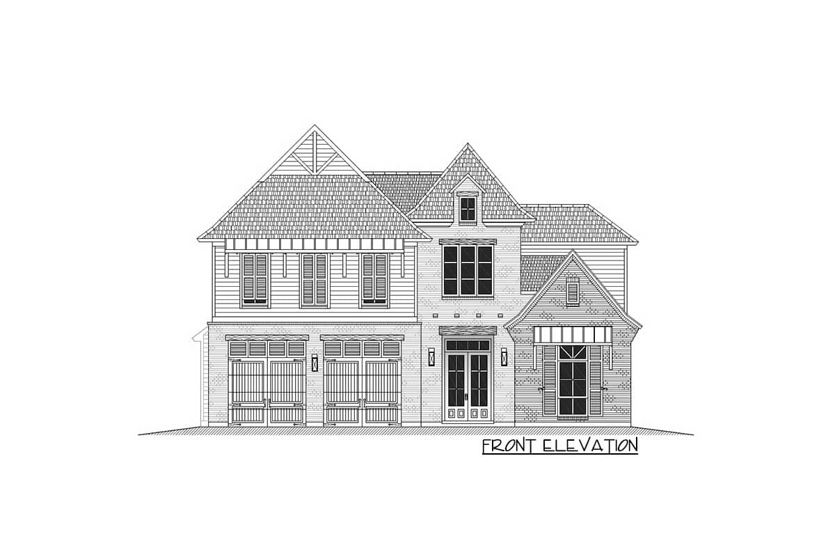Plan 860016MCD: Southern Beauty With Outdoor Kitchen And Fireplace On Covered Rear Porch - Image #31 - Acadian, Coastal, European, Florida-Style, Louisiana-Style, Southern, Transitional