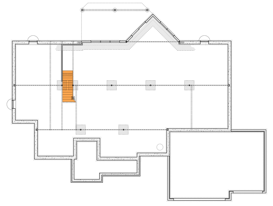 Plan 770000CED: Exclusive Craftsman Rambler with Sunny Morning Room - Floor Plan - Unfinished Lower Level - Craftsman, Northwest