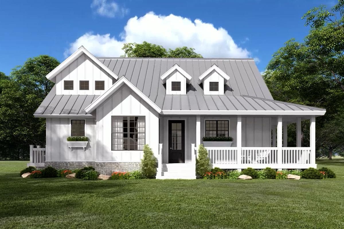Plan 68505VR: Expanded 3-Bed Modern Farmhouse House Plan - 2095 Sq Ft - Image #5 - Country, Craftsman, Farmhouse, Mountain, Rustic