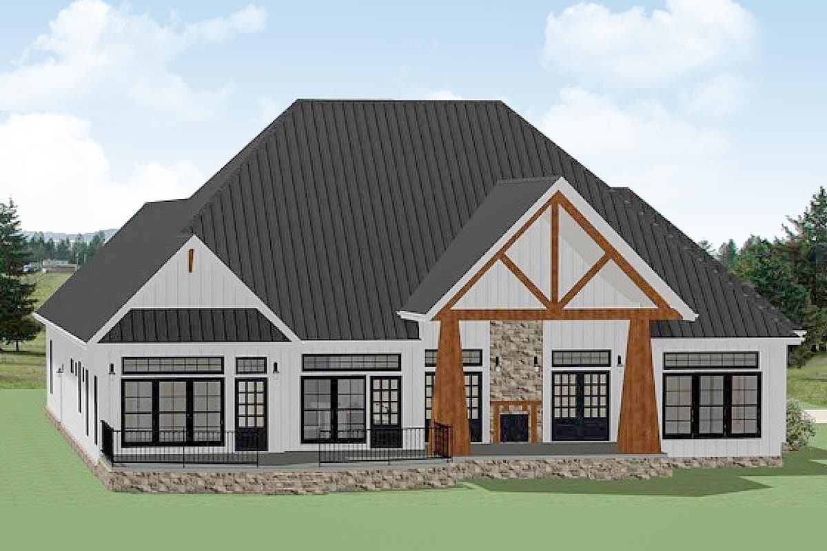Plan 46325LA: Country Craftsman House Plan With Optional Second Floor - 3237 Sq Ft - Image #9 - Country, Craftsman, Traditional