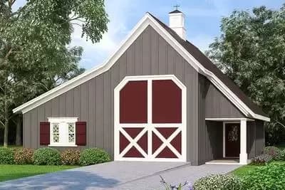 Barn-Like RV Garage With Storage
