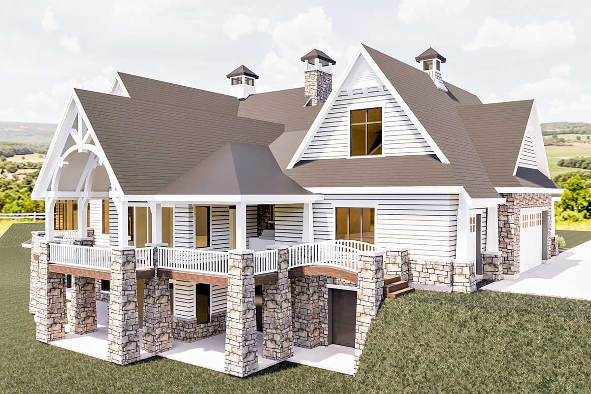 Plan 290085IY: Modern Farmhouse With Dramatic Views To The Rear - 5472 Sq Ft - Image #5 - Country, Craftsman, Farmhouse, New American