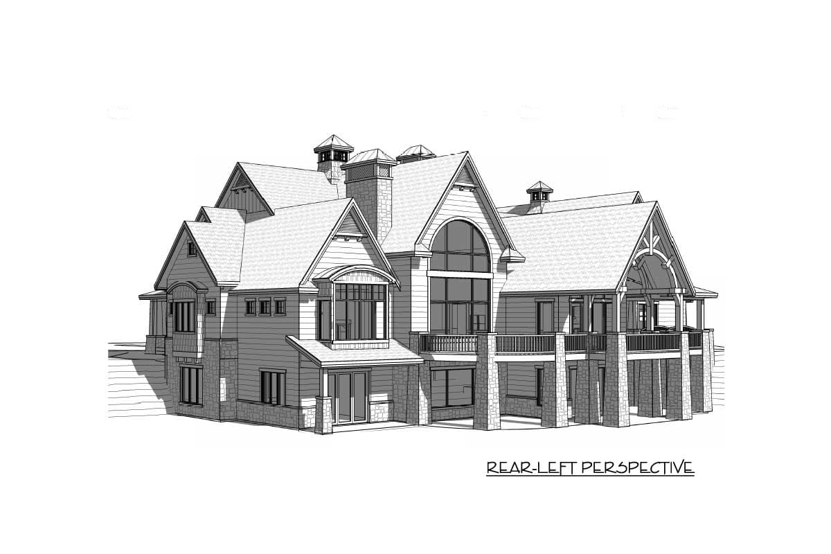 Plan 290085IY: Modern Farmhouse With Dramatic Views To The Rear - 5472 Sq Ft - Image #9 - Country, Craftsman, Farmhouse, New American