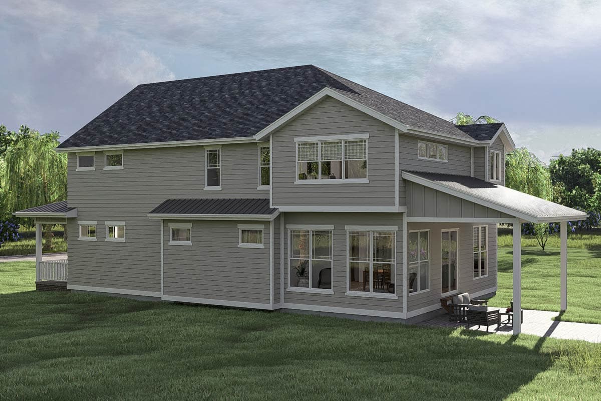 Plan 62715DJ: 2-Story Modern Farmhouse Plan With Front Porch and Rear Covered Patio - 3516 Sq Ft - Image #18 - Country, Farmhouse, Southern, Traditional