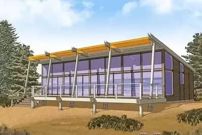 Contemporary House Plan with Panoramic Views