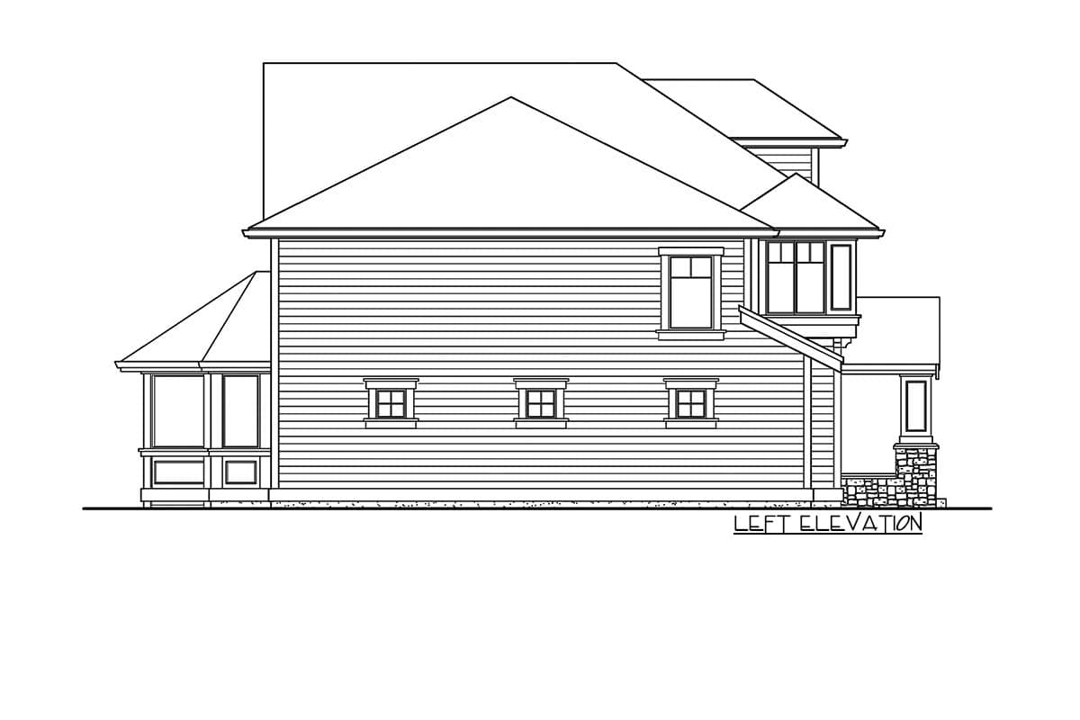Plan 23719JD: Three Level Traditional House Plan with 4 Car Tandem Garage - Image #23 - Northwest, Shingle, Traditional