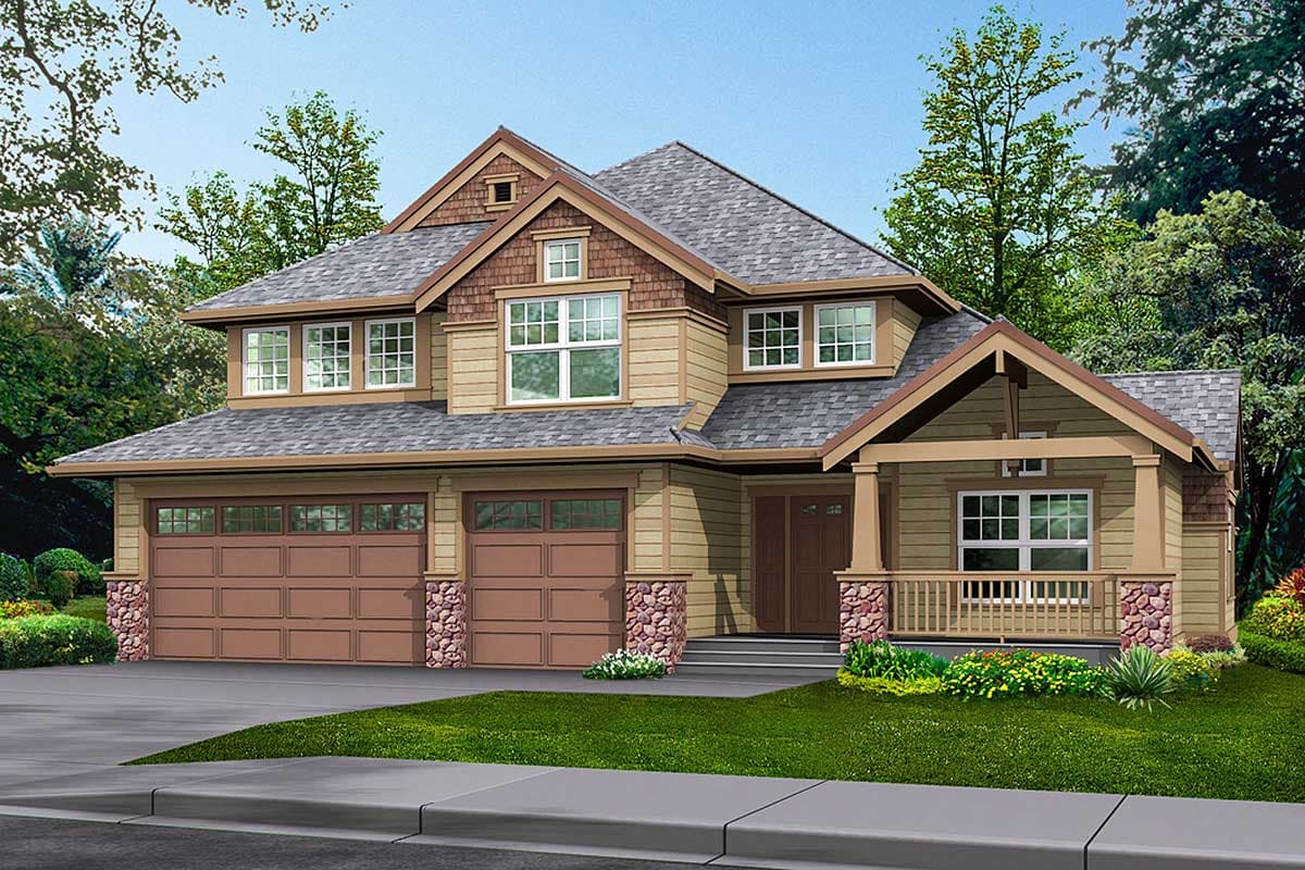 Plan 23725JD: Craftsman House Plan With Unique Angled Foyer - Image #17 - Craftsman, New American, Northwest, Shingle