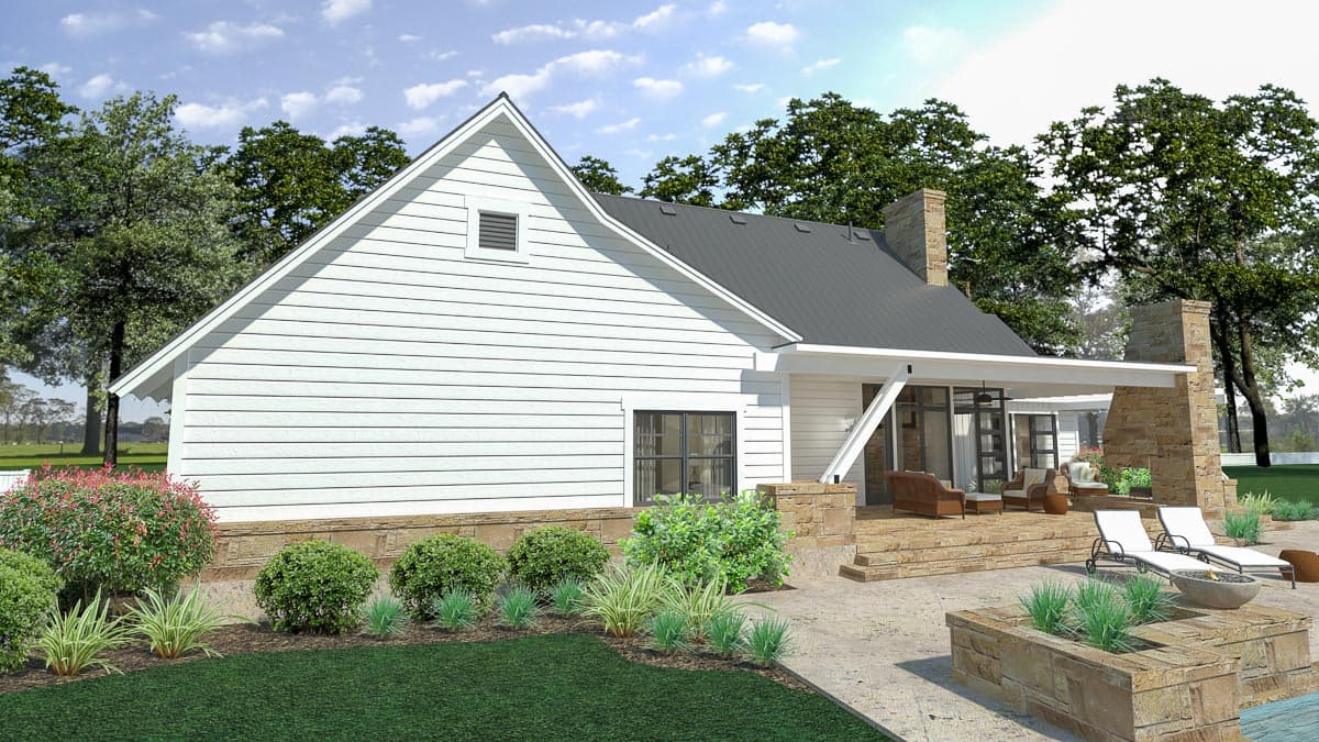 Plan 16900WG: Modern Farmhouse with Split Bedroom Layout and Outdoor Fireplace - 2393 Sq Ft - Image #8 - Country, Farmhouse, Modern Farmhouse, New American