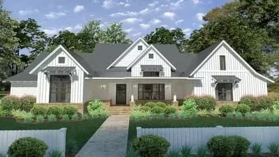 Modern Farmhouse with Split Bedroom Layout and Outdoor Fireplace - 2393 Sq Ft