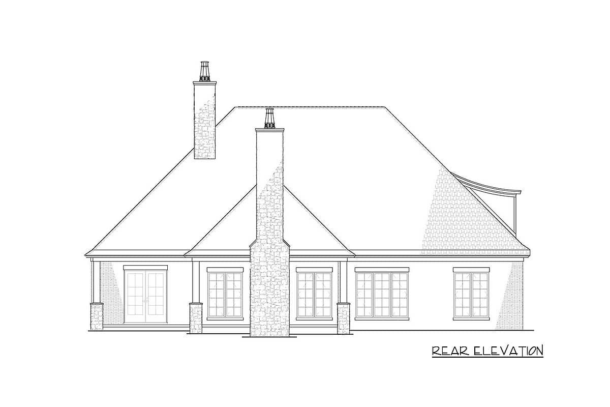Plan 60705ND: Rustic Craftsman House Plan With Side-Load Garage And Bonus Room - Image #20 - Craftsman, French Country, Traditional