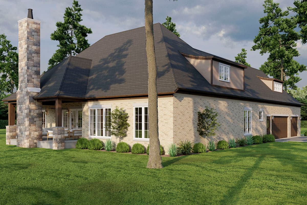 Plan 60705ND: Rustic Craftsman House Plan With Side-Load Garage And Bonus Room - Image #7 - Craftsman, French Country, Traditional