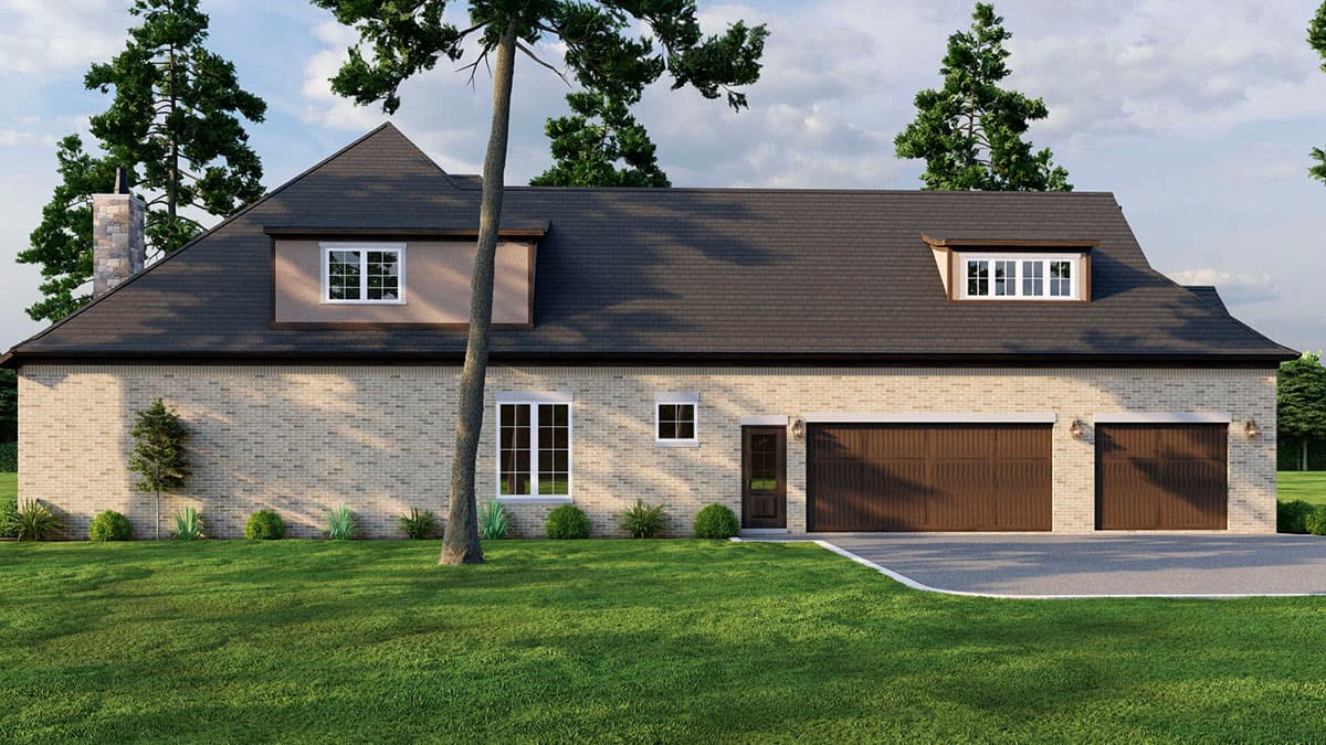 Plan 60705ND: Rustic Craftsman House Plan With Side-Load Garage And Bonus Room - Image #8 - Craftsman, French Country, Traditional