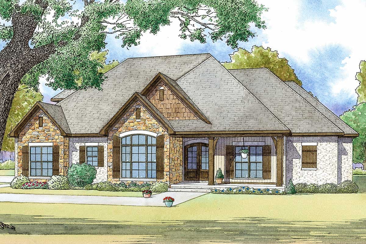 Plan 70572MK: Traditional House Plan With A Rustic Twist - 2199 Sq Ft - Image #20 - Craftsman, European, Traditional