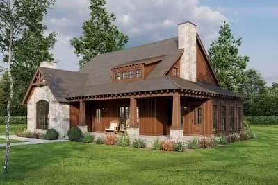 Rustic Country House Plan With Vaulted Master Suite - 2637 Sq Ft
