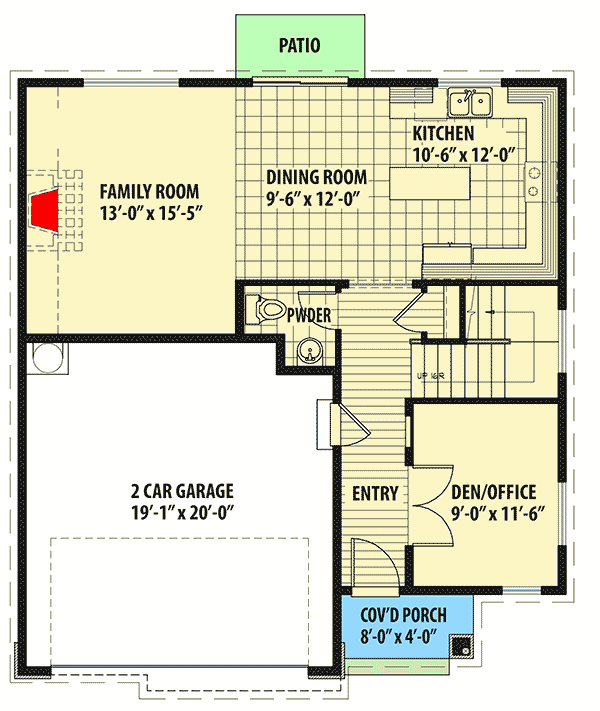 Plan 737009LVL: Master Suite with Sitting Room - Floor Plan - Main Level - Craftsman, New American, Northwest, Traditional