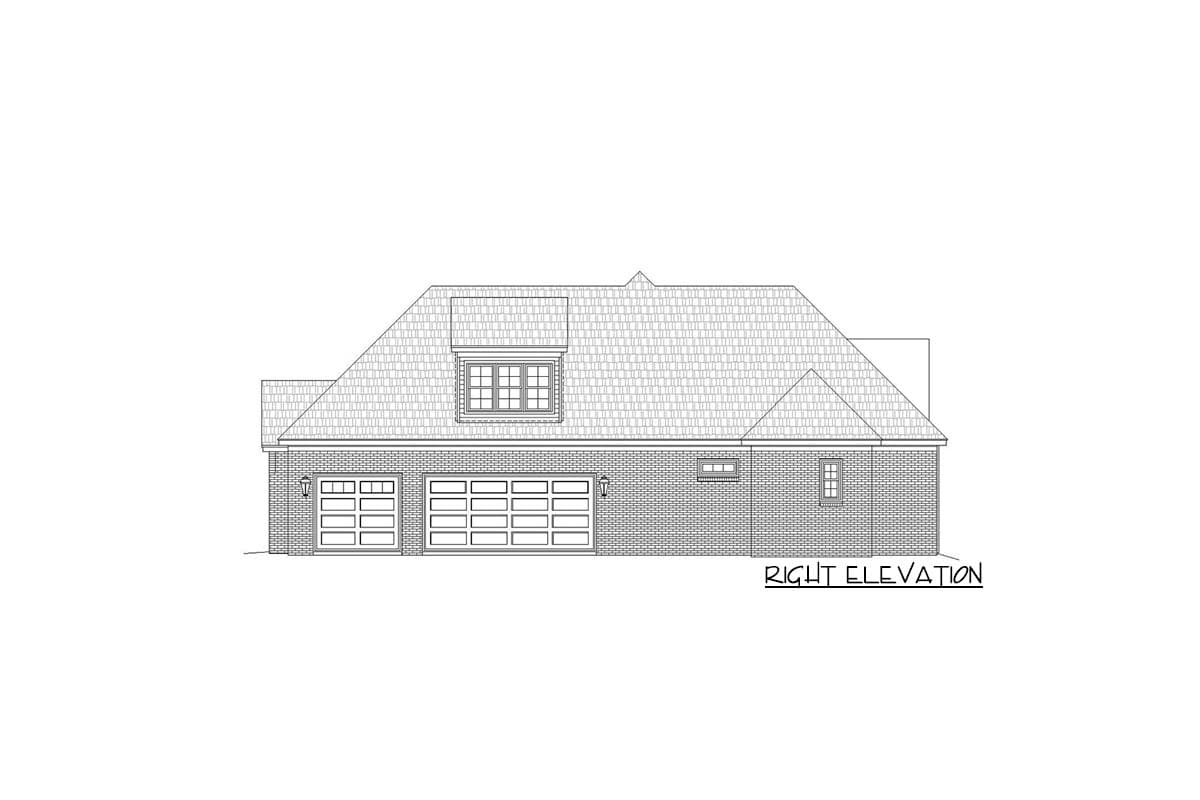 Plan 68507VR: Hip-Roofed House Plan With Bonus Over The Garage - 2782 Sq Ft - Image #6 - Hill Country, Ranch, Traditional
