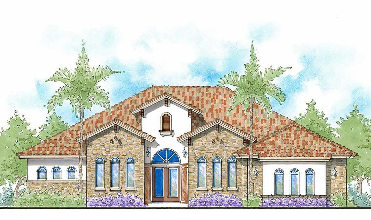 Plan 33198ZR: Mediterranean Home Plan Under 3000 Square Feet with 3 Guest Bedrooms - 2953 Sq Ft - Image #19 - European, Mediterranean, Ranch, Transitional, Tuscan