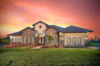 Mediterranean Home Plan Under 3000 Square Feet with 3 Guest Bedrooms - 2953 Sq Ft