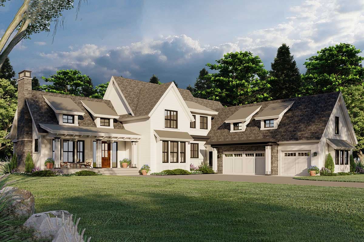 Plan 14659RK: Exciting 3-Bed Modern Farmhouse House Plan with Home Office - Image #4 - Country, Farmhouse, Modern Farmhouse, New American