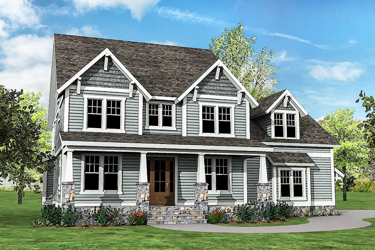 Plan 500030VV: Exclusive Craftsman House Plan with Optional Bonus Room and Attic Space - 3309 Sq Ft - Image #5 - Craftsman, New American, Northwest